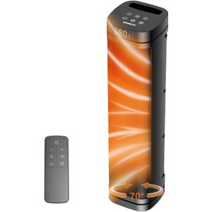 QOWETU 24 inches X-Large 1500W Electric Space Heaters for Indoor Use