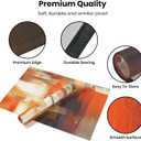 Orange Placemats for Dining Table Set of 6 Modern Art Abstract Painting Place Mats Washable Linen Placemat for Kitchen Home Dinner Party Decor 18x12 Inches