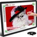 TSOCOS A3 Diamond Art Light Board, High-Brightness Light Pad with Side Physical Buttons & 6 Levels of Brightness, 3 Colors Magnetic Light Box for Tracing, Diamond Painting, Drawing, Weeding Vinyl