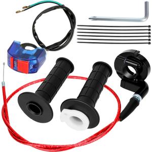 YOXUFA Mini Bike Throttle Cable 7/8 Handlebar Kit Compatible with Predator 97cc 196cc 212cc Engine Baja Doodle Bug DB30 Coleman CT200U BT200X Warrior Massimo MB200 Motovox Monster Moto MMB80 Parts