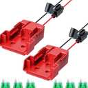 2 Pack Power Wheel Adapter for Milwaukee Battery Adapter 18V Power Wheels Battery Converter 12AWG Wire with Fuse Holder and 6PCS 30Amp Fuses for 18V Battery UIInosoo for DIY, RC Toys and Robotics