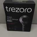 TREZORO Professional Hair Dryer, Ionic Ceramic Tourmaline Technology, 2000W Fast Quiet Drying, with Narrow & Wide Concentrator Nozzles, 3 Heat & 2 Speed Settings, Cool Shot Button, Black
