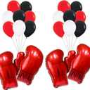 Boxing gloves balloons,boxing party decorations balloons,wrestling birthday party supplies balloon for youth boxing party decor/fight night party balloons