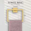 Brushed Gold Bathroom Hardware Set,5-Piece Gold Towel Bar Set Stainless Steel Towel Holder Set 16 Inch Towel Bar Towel Rack Set for Bathroom,Wall Mounted