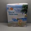 Turbo Bee 1000 Pack 12oz Plastic Cups,Disposable Clear Drinking Cups,Hot and Cold Drink Container for Water, Juice, Soda,Coffee