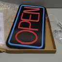BritTech 21'' X 10'' NEW Ultra Bright LED 2025 Model Neon Open Sign - Remote Controlled - Get Your Business Seen Day or Night(21'' X 10'' Blue/Red)