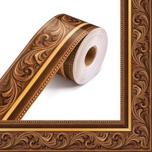 Eaasty 65.6 ft Brown Bulletin Board Border Classroom Blackboard Trim Decoration Rolled Vintage Picture Frame for School Library Classroom Wall Chalkboard Home Office Supply