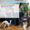 50 Pack Litter Box Liners Compatible with Hooded Litter Box Cat, Elastic Band Trash Bags for Disposal of Cat Waste, Waterproof and Leak Proof (Clear)