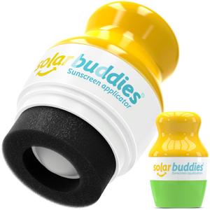 Solar Buddies Sunscreen Applicator  Single Green  Refillable Roll on Sponge Sunscreen, Suncream & Lotion Applicator For Kids, Adults & Families  Holds 3.4fl oz, Perfect Size for Travel