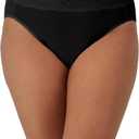 Bali Women's Period Underwear Brief, Beautifully Confident Hi Cut Period Underwear, Period Panties, Light Protection (Black, M)