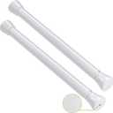 Shower Curtain Rod, 30-64 Inch, 1 Pieces, Adjustable Shower Curtain Rod, No Drilling, Expandable Spring Tension Rod, Pressure Rod, Spring Curtain Rod for Bathroom Window