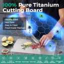 Titanium Cutting Board - Upgraded 100% Pure Titanium Cutting Boards for Kitchen (1PC 9x13.5 Inch)