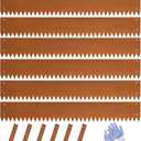 Corten Steel Landscape Edging Metal Edging Landscaping Garden Edging Steel Landscaping 40 Inch Strips 8 Inch Lawn Edge Border Rust Patina Hammer-in for Yard Lawn 6 pcs