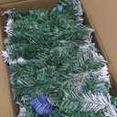 Pre-Lit 6FT Christmas Garland with Blue Flower LED Lights Pine Cones Berry Clusters Pine Needles Decorated Xmas Garland Decoration for Front Door Fireplace Table Centerpiece Home Holiday Supplies