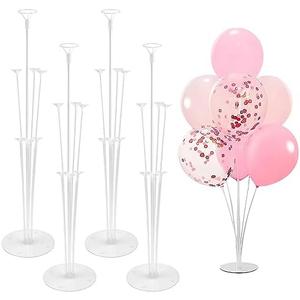 Balloon Stand Kit - 4 Sets with Balloon Sticks, Stands for Table & Floor, Archer with Base for Parties & Decorations