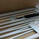 Babelio Upgraded Baby Gate with Cat Door, Auto Close Durable Dog Gate for Stairs, Doorways and House, Easy Walk Thru Safety Gate with Pet Door Includes 4 Wall Cups, 29-48" Wide, 30" Tall, Black