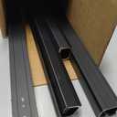 Double Ceiling Wall Curtain Track 8.2FT (2.5m),Black