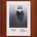 Gallery Solutions Picture Frame, Walnut, 5" x 7"