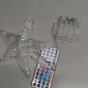 Brizled Small Star Tree Topper, 7.6" 11 LED Lighted Christmas Tree Topper, Color Changing Solid/Flash Treetop w/Remote, Battery/USB Powered Xmas Tree Topper, RGB Tree Top for Christmas Tree RGB Remote