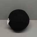 SARO LIFESTYLE Plush Playfulness Faux Fur Ball Poly Filled Throw Pillow, Black, 10"
