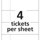 Avery Printable Tickets, 2.75" x 8.5", Laser/Inkjet, 100 Total, Great for Raffle Tickets (16430) (White)