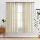 jinchan Weslie Boho Curtains for Bedroom Sage Green Vintage Floral Farmhouse Curtains 72 Inches Long Linen Drapes for Living Room Embroidered Drapes Light Filtering Sage on Beige 2 Panels