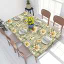 OEDTF Rectangle Tablecloth Fit 30x48Inch Table Waterproof Stain Resistant, Wrinkle-Free Washable Polyester Elastic Table Cover, Daily & Party Decorative Fabric for Dining Room Buffet Camping Wedding