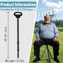 ALEVMOOM Walking Cane with Seat Folding Lightweight, 2-in-1 Cane Stool for Adults, Aluminum Walking Stick with Seat, Stick Chair Portable Stool for Senior