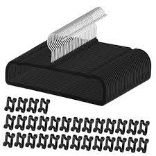 30 Pack Black Velvet Pants Hangers Non Slip, Space Saving Slim Clothes Hanger