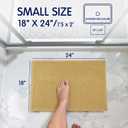 SUBRTEX Bathroom Rugs Chenille Bath Rug, Soft Short Plush Bath Mat, Water Absorbent Shower Mat, Quick Dry Machine Washable(Yellow, 18" x 24")