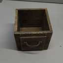 Country Style Wood Planter Box [1-Drawer] Rustic Wooden Flower Box - 5.5"x5.5" Square Planter - Small Wood Crates Unfinished Succulent Planters - Decorative Wooden Boxes for Flower Arrangements