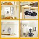 2 x Cord Organizer for Kitchen Appliances, 6 Pack Appliance Cord Organizer Stick On, Cord Wrapper, Cord Holder, Cord Keeper, Kitchen Gadgets for Pressure Cooker, Kitchenaid Mixer, Coffee Maker (3*Black+3*White)