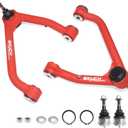 2-4" Lift Upper Control Arms for 2007-2018 Chevy Silverado GMC Sierra 1500, 2007-2013 Avalanche, 2007-2014 Suburban 1500, Tahoe, Yukon/XL, Escalade/ESV, 2 Replacement Ball Joints, Wrinkle Red