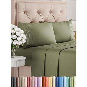 King Size 4 Piece Sheet Set - Comfy Breathable & Cooling Bed Sheets Set - Hotel Luxury Bedding for Women, Men, Kids, Teens, Boys & Girls - Deep Pockets, Soft and Wrinkle Free - Oeko-Tex - Sage Green