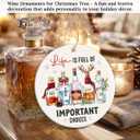 2 x Wine Ornaments for Christmas Tree  Funny Christmas Ornament Life is Full of Important Choices  Christmas Tree Decorations for Wine Lovers