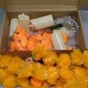 43 Pcs Diwali Decorations for Home Diwali Rangoli Floor Stickers Marigold Garland Artificial Marigold Flowers with Stem Flameless Votive Candles Diya Indian Gifts for Entrance Wall Door Porch