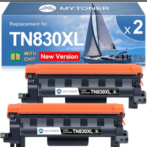 MYTONER Toner Cartridge Replacement for Brother TN830XL TN830 XL/V/R TN-830 Black High Yield for DCP-L2640DW HL-L2460DW L2480DW MFC-L2820DW XL HL-L2405W HL-L2400D 2465DW Printer, 1Pack