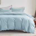 Bedsure Duvet Cover King Size - Soft Double Brushed Bedding Set for Kids & Adults, Zipper Closure, 3 Pieces, Includes 1 Duvet Cover (104"x90") & 2 Pillow Shams, NO Comforter, Winter Sky