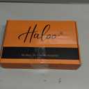 Haloo Brown Short Bob Wigs with Bangs Shoulder Length Wavy Layered Flipped Ends Natural Looking Medium Synthetic Hair Wig for Women Daily Party, 14 Inch Brown with Highlights