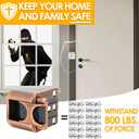 Home Security Door Lock with 8 Screws, Childproof Door Reinforcement Lock, Withstand 800 lbs for Inward Swinging Door,Night Lock to Defend Your Home (Copper)