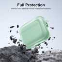 for AirPods Pro 3 Case Cover Clear,Soft TPU Transparent Drop Protection Cases with Cleaning Kit & Keychain,Magsafe Compatible Apple AirPods Pro 3 Gen (2026) Protective for Women Men - Green
