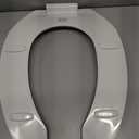 BEMIS 1955CT Commercial Open Front Plastic Toilet Seat, Heavy Duty Industrial Seat without Lid, Secure Installation for Long Lasting Use, Made in USA, Elongated, White