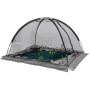 Ponds Cover Dome Net - 13X17FT for Outdoor Fish Koi Leaves Garden Winter Protection Netting Plant Covering Tent with Zipper Stakes
