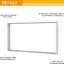 2x4FT Surface Mount Kit for LED Flat Panel Light, 3.15" Width, 2Pack