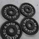 Cast Iron 2-Inch Olympic Weight Plates Set for Strength Training, Barbell Free Weight Plate Set for Weightlifting in Home Gym,  (Set: 40 lbs (4x 10 LB))