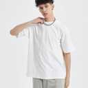 Mens Oversized T-Shirts Fashion Loose Fit Crewneck Tshirt Streetwear Heavyweight Short Sleeve Gym Workout Tops, Size XL