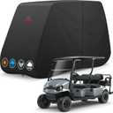 Comnova Golf Cart Cover 6 Passenger - 600D Waterproof Golf Carts Enclosure with Zipper, Windproof & UV Resistant, Outdoor Golf Cart Cover Universal Fit EZGO, Club Car, Yamaha up to 156"L x 51"W x 70"H