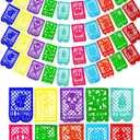 La Loteria Mexican Party Banner Set (50-ft, PLASTIC) | Papel Picado with Mexican Bingo Card Designs | Party Decorations for Cinco de Mayo, Birthdays, Fiestas (4 x 12.5ft) - TexMex Fun Stuff