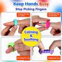 3 x Sensory Fidget Toys for Kids Adults: 12 Pack Textured Silicone Worry Stones for Anxiety Relief, Sensory Stress Toy for Autism Kids Calming, Quiet Small Fidgets for Classroom Easter Gift