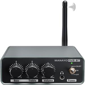 MANAYO Phono Preamplifier for Turntable with Bluetooth 5.3 Transmitter, HiFi Stereo Audio Preamp with Bass Treble EQ, Phono/Line Mode Switch for Turntables, BT Speaker & Headphone
